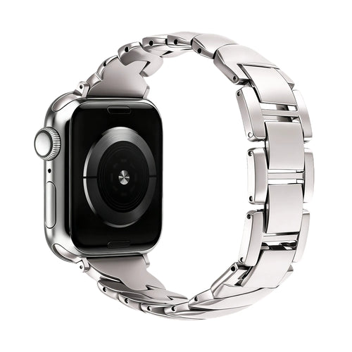 Bandz Apple Watch Premium Metal Strap 'Twisted' (Starlight)