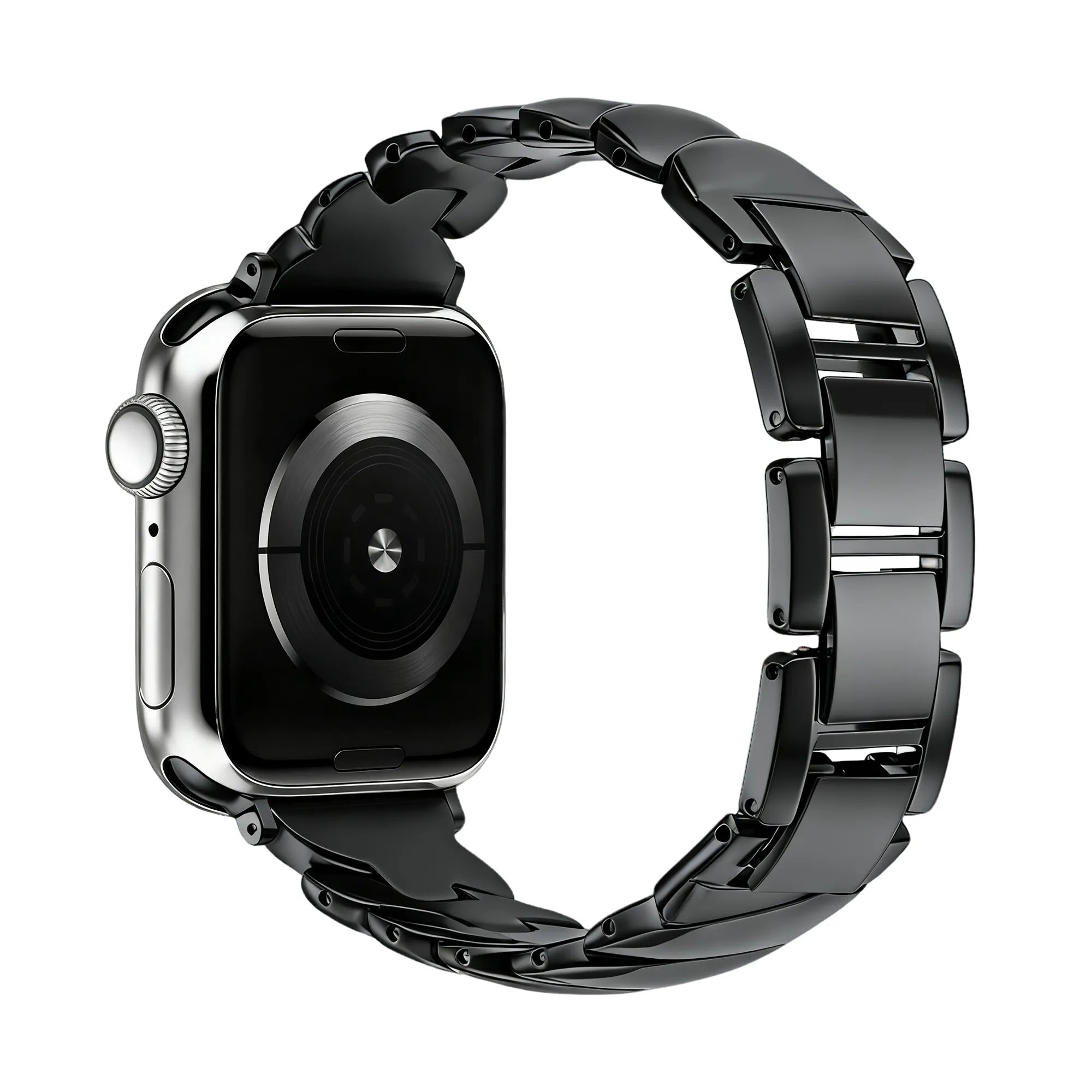Bandz Apple Watch Premium Metal Strap 'Twisted' (Black)