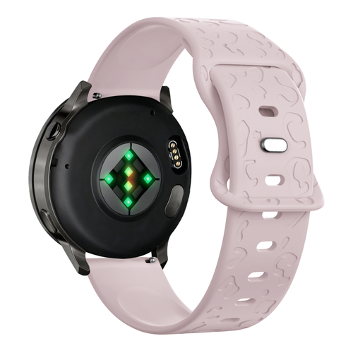 Bandz Garmin Vivoactive 4s Silikonarmband 'Leopard' (Rosa)