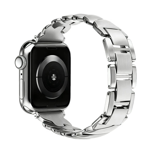 Bandz Apple Watch Premium Metallarmband 'Twisted' (Silber)