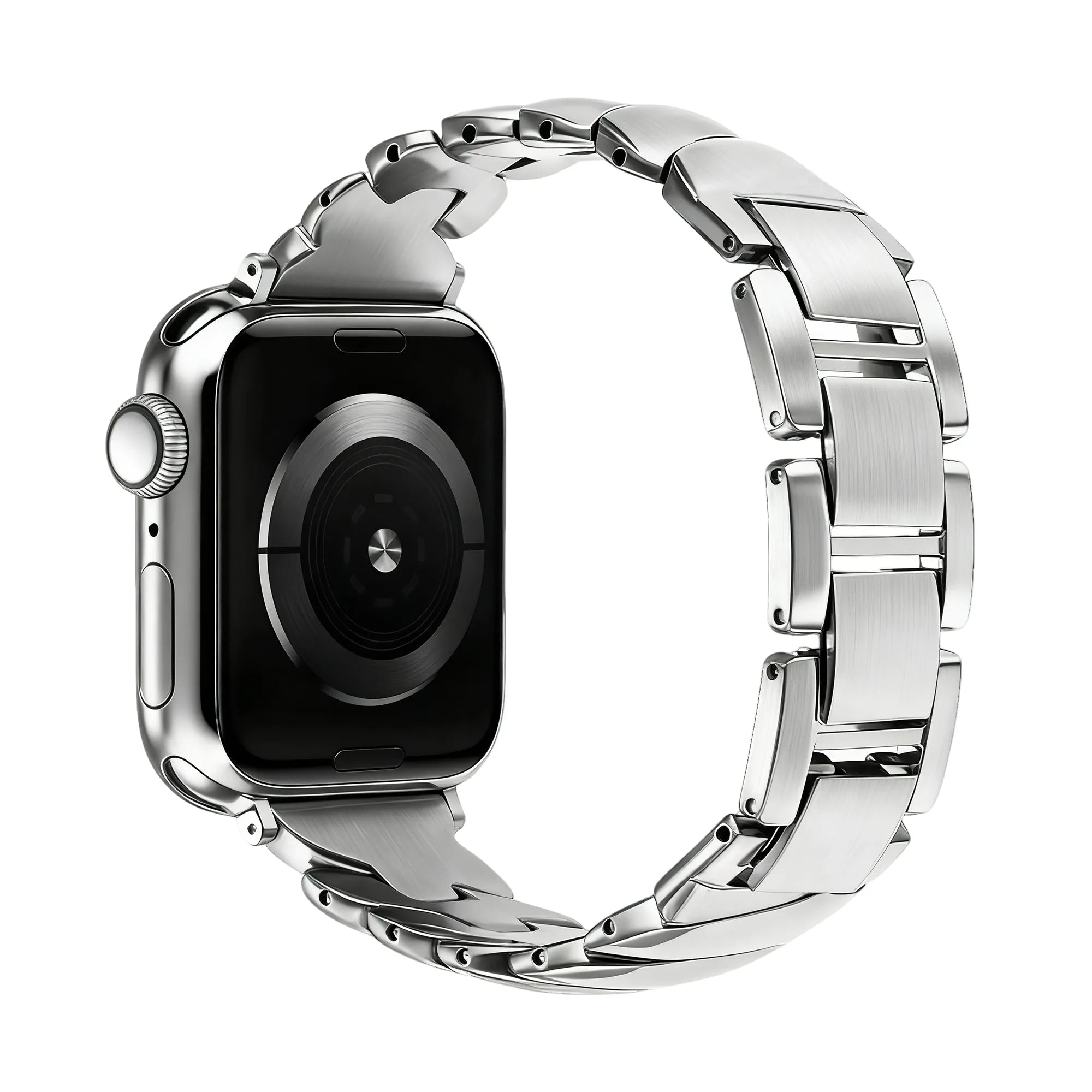 Bandz Apple Watch Premium Metal Strap 'Twisted' (Silver)