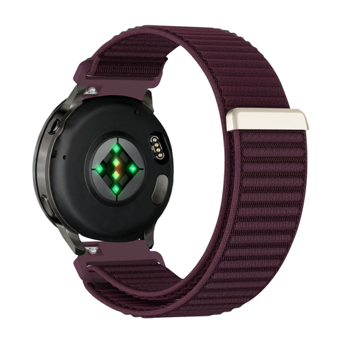 Bandz Garmin Vivoactive 4s Nylonarmband 'Wave' (Dunkel Lila)