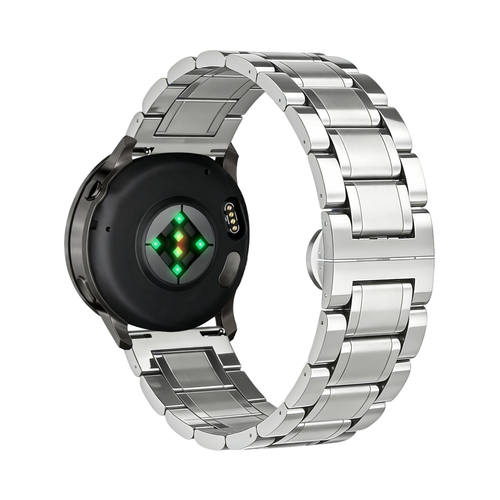 Bandz Garmin Vivomove Trend Steel Link Strap 'Deluxe' (Silver)