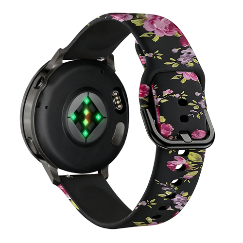 Bandz Garmin Vivoactive 4s Silikonarmband 'Pink Flower'