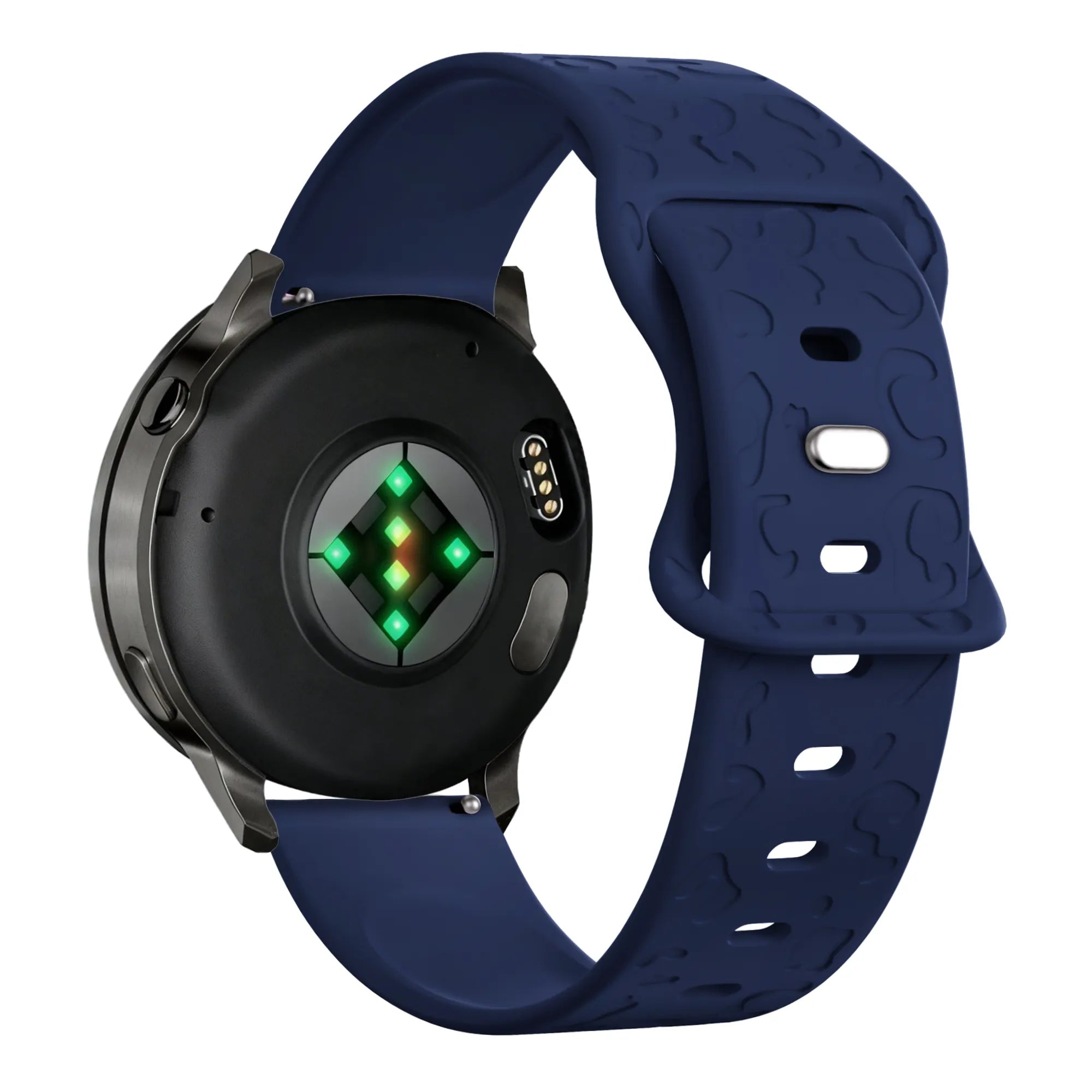 Bandz Garmin Forerunner 70 Silikonarmband 'Leopard' (Dunkelblau)