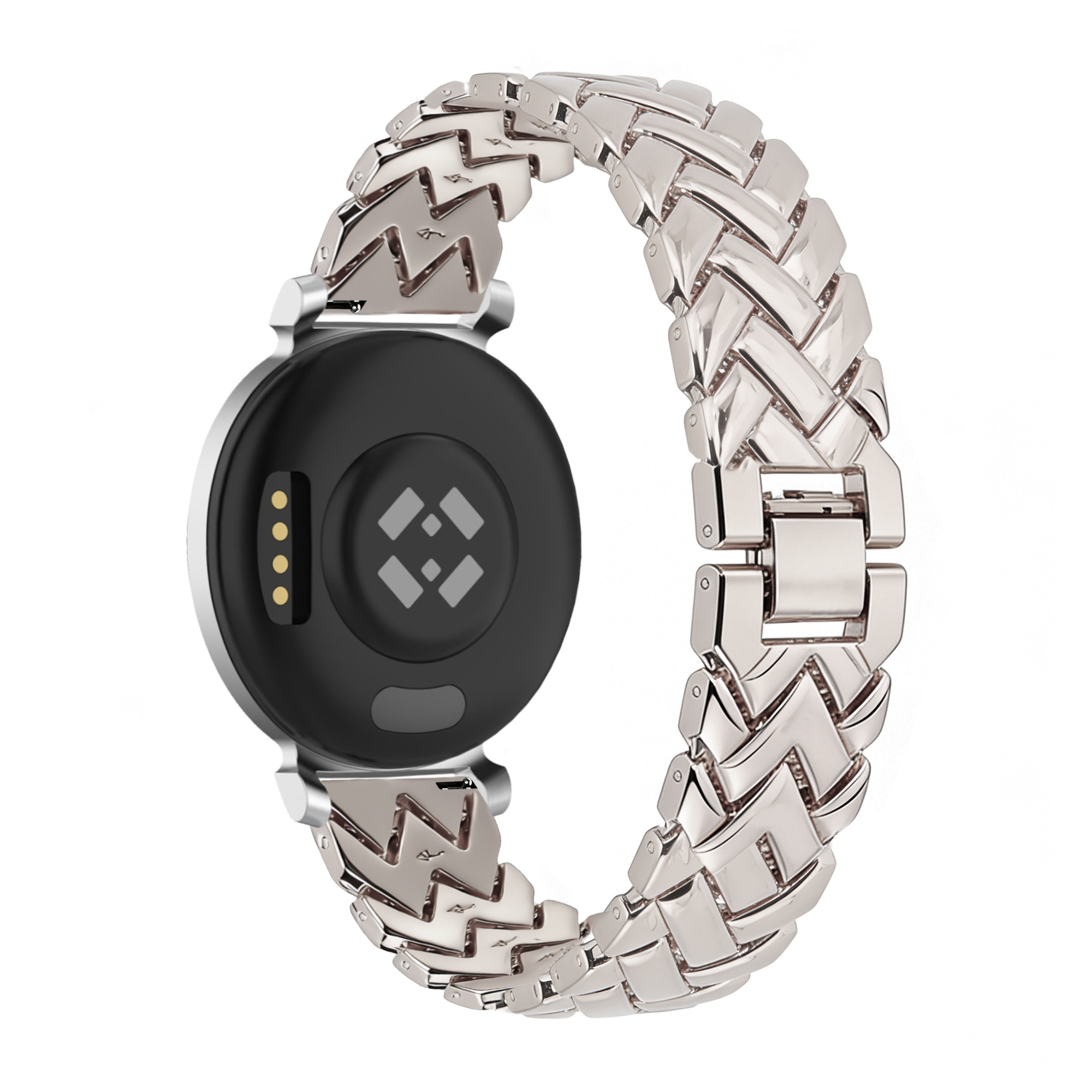 Bandz Pebble Round 2 - 14mm Metal Strap 'V-Type' (Starlight)