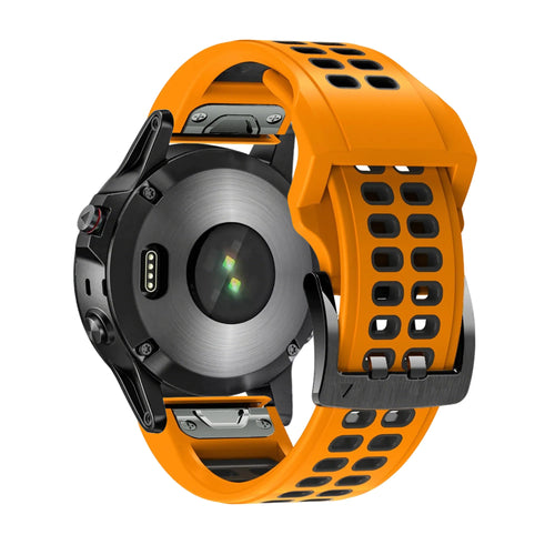 Bandz Garmin Instinct Buckled Sport Strap (Orange/Black)