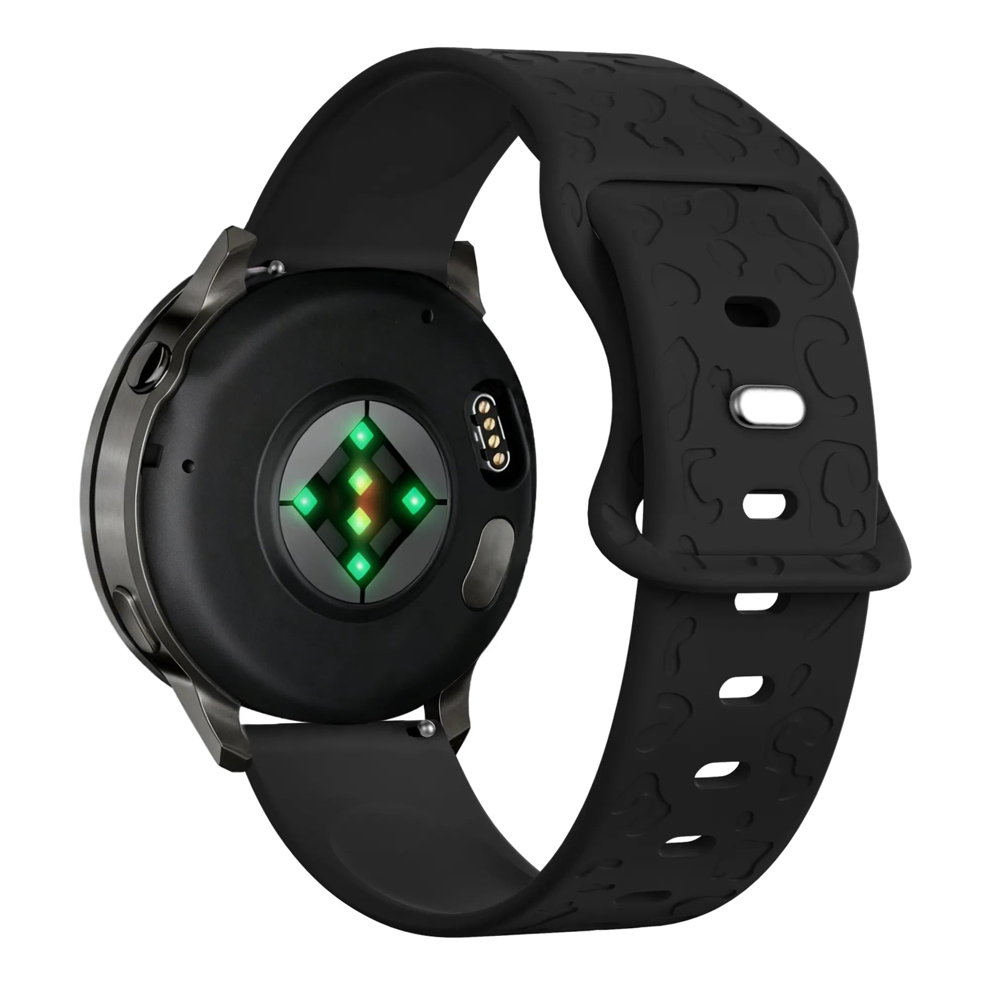 Bandz Garmin Forerunner 70 Silikonarmband 'Leopard' (Schwarz)