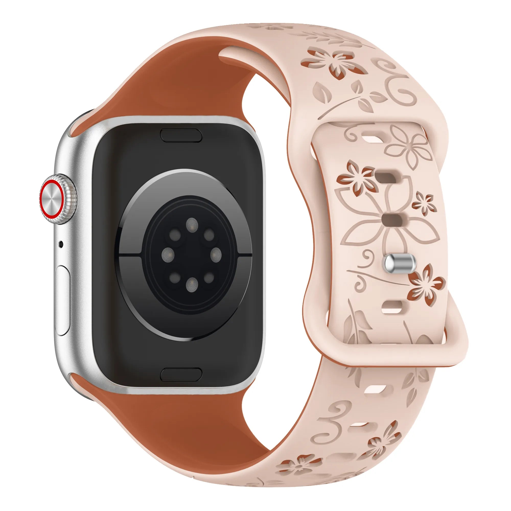 Apple Watch Flower Silikonarmband (Milk Tea/Braun)