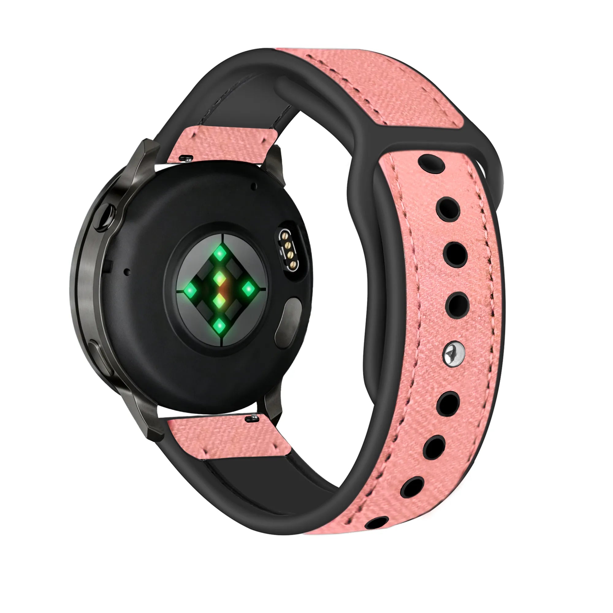 Bandz Garmin Forerunner 170 Lederarmband 'Hybrid' (Rosa)