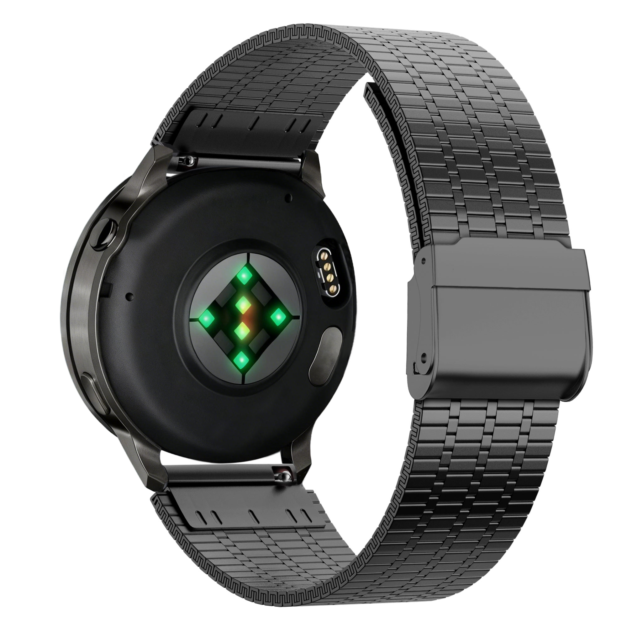 Bandz Garmin Bounce 2 Verstellbares Stahlarmband (Schwarz)