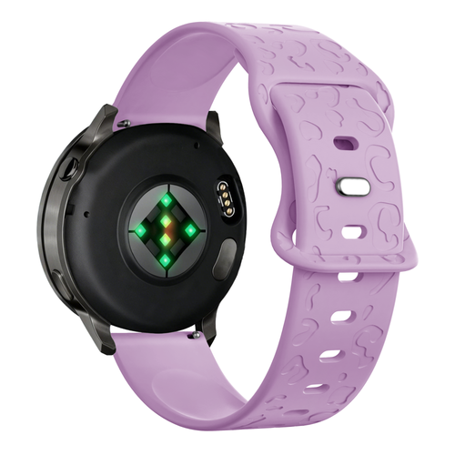 Bandz Garmin Vivoactive 3 Silicone Strap 'Leopard' (Light Purple)