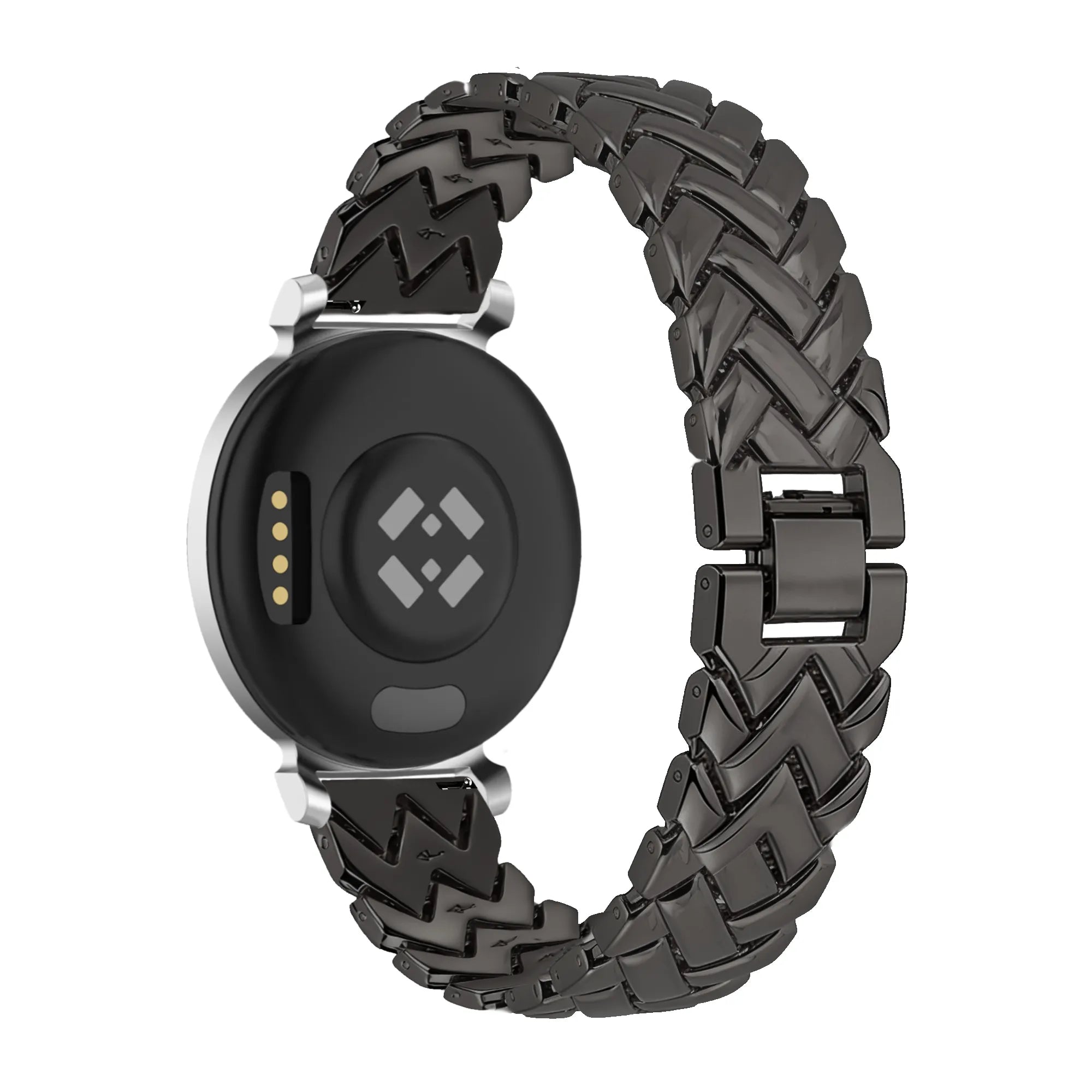 Bandz Garmin Lily 2 Metallarmband 'V-Type' (Schwarz)