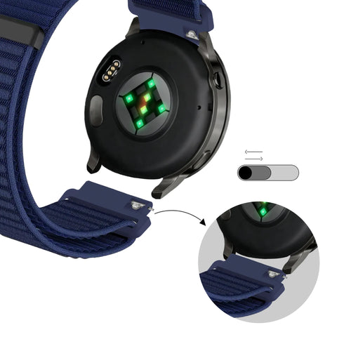 Bandz Garmin Venu 2 Nylon Strap 'Wave' (Dark Blue)