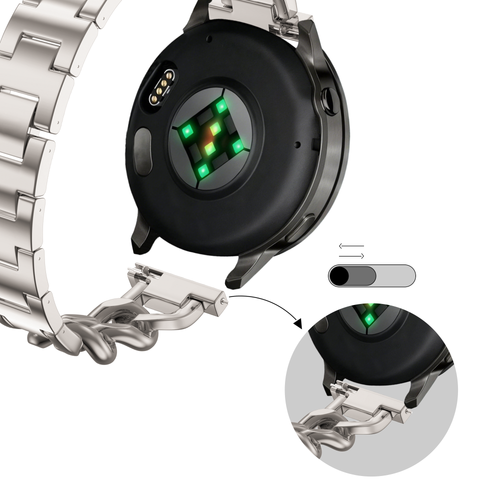 Bandz Garmin Vivoactive 4s Metallarmband 'Chains' (Polarstern)