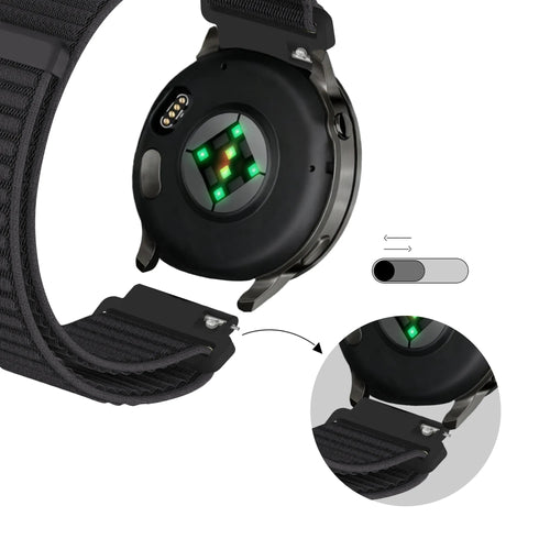 Bandz Garmin Vivoactive 4 Nylon Strap 'Wave' (Black)