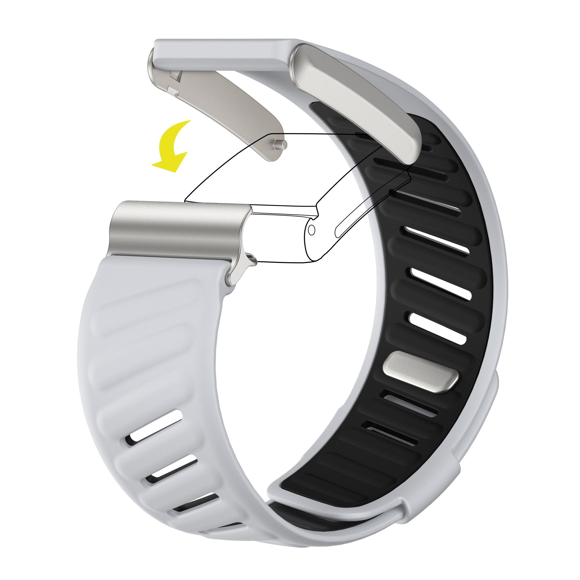 Kompatibel mit Whoop 4.0 Sportarmband (Hellgrau/Schwarz)