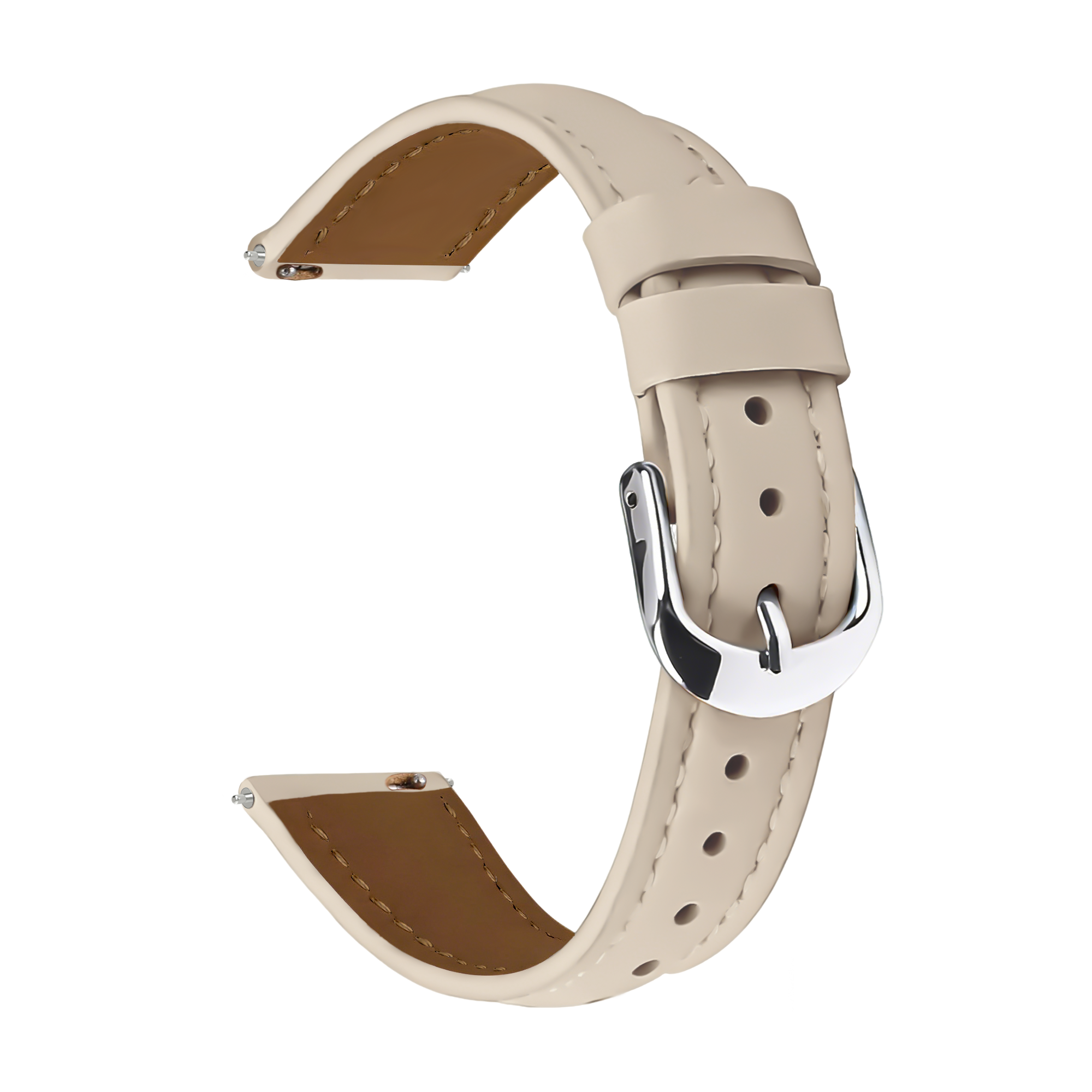 Samsung Galaxy Watch 7 - 40mm Slimfit Lederarmband (Milk Tea)