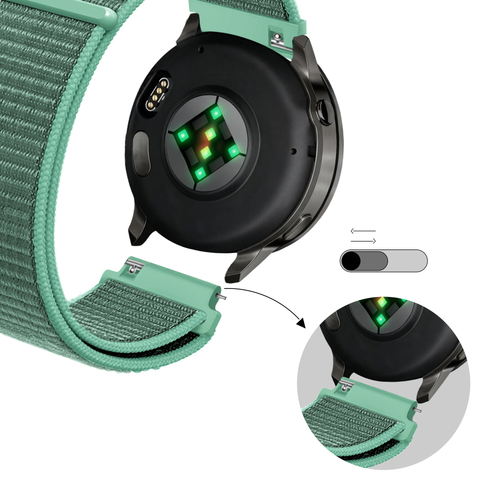 Bandz Garmin Venu 2 Nylon Loop Armband (Mintgrün)