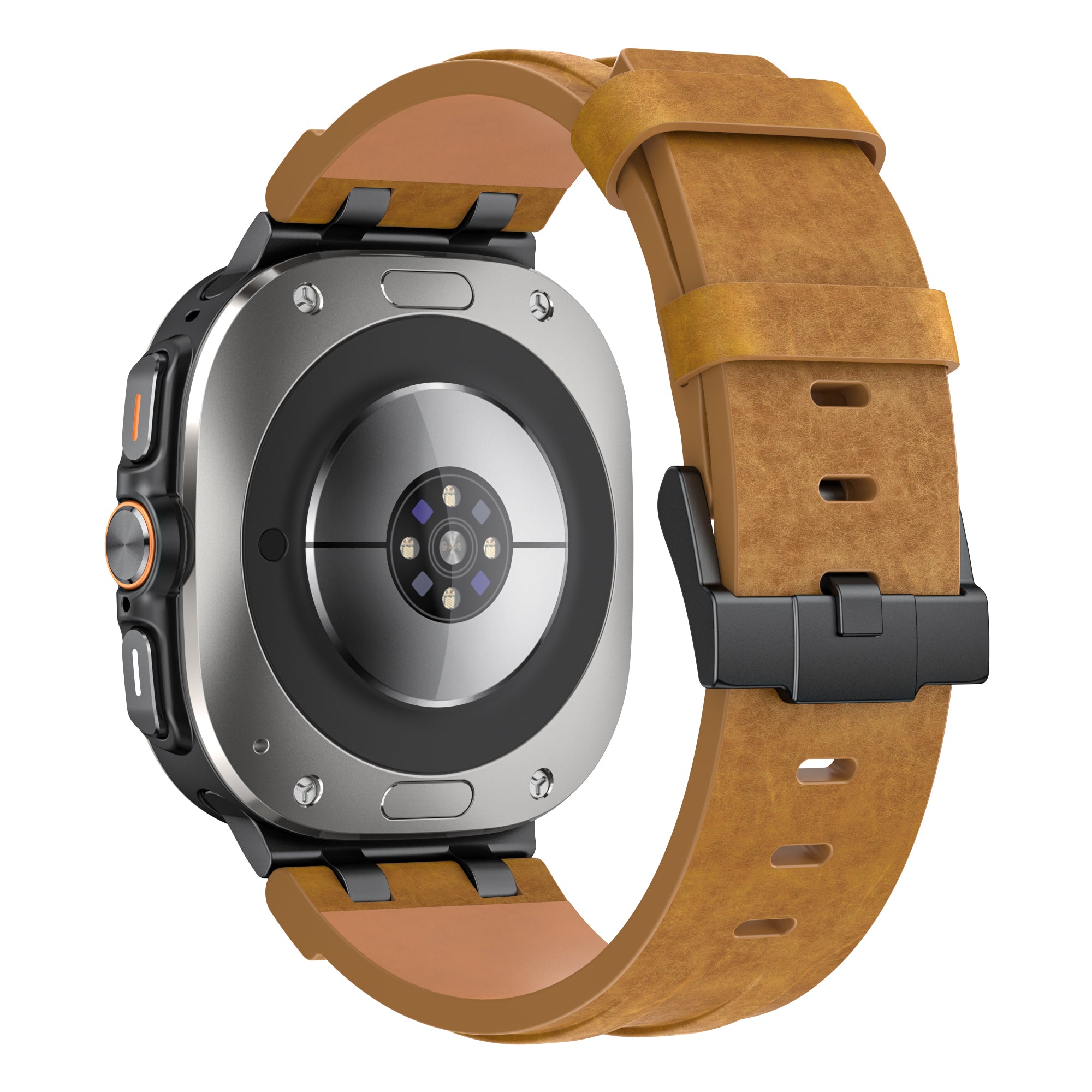 Samsung Galaxy Watch Ultra Solides Lederarmband (Braun)