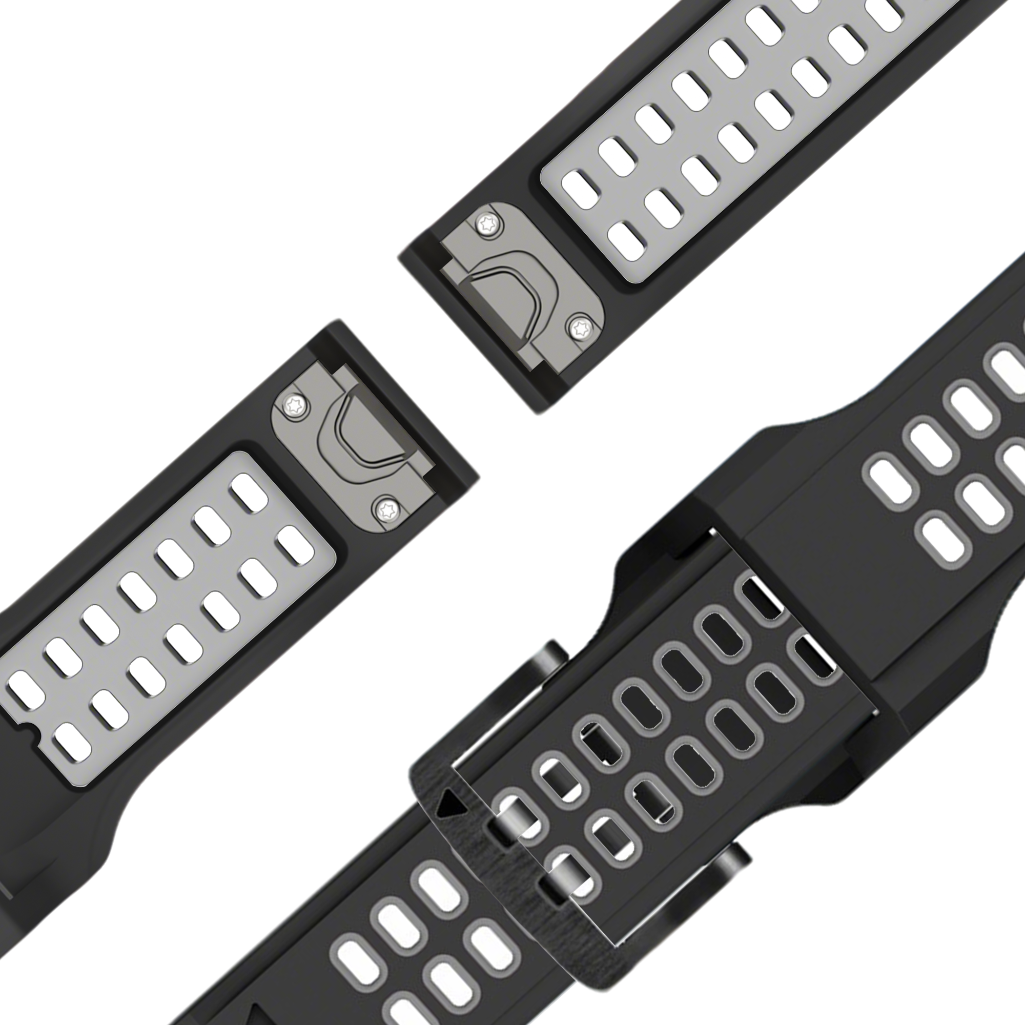 Bandz Garmin MARQ Schnalle Sportarmband (Schwarz/Grau)