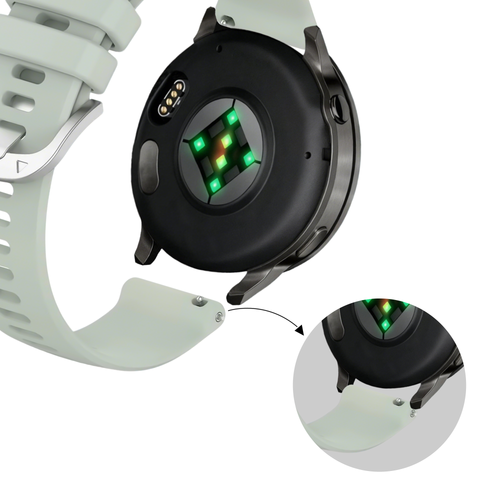 Bandz Garmin Forerunner 265s Silikonarmband 'Classic' (Hellgrün)