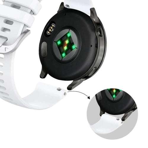 Bandz Garmin Forerunner 265s Silikonarmband 'Classic' (Weiß)