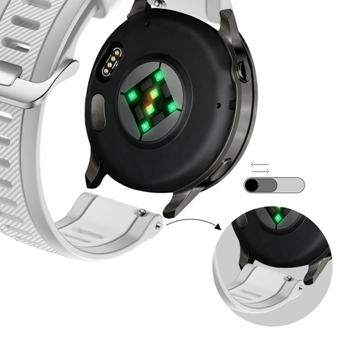 Bandz Garmin Vivoactive 3 Dual Buckled Sport Strap (Grey)