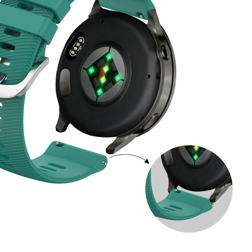 Bandz Garmin Vivoactive 4s Silikonarmband 'Deluxe' (Viridiangrün)