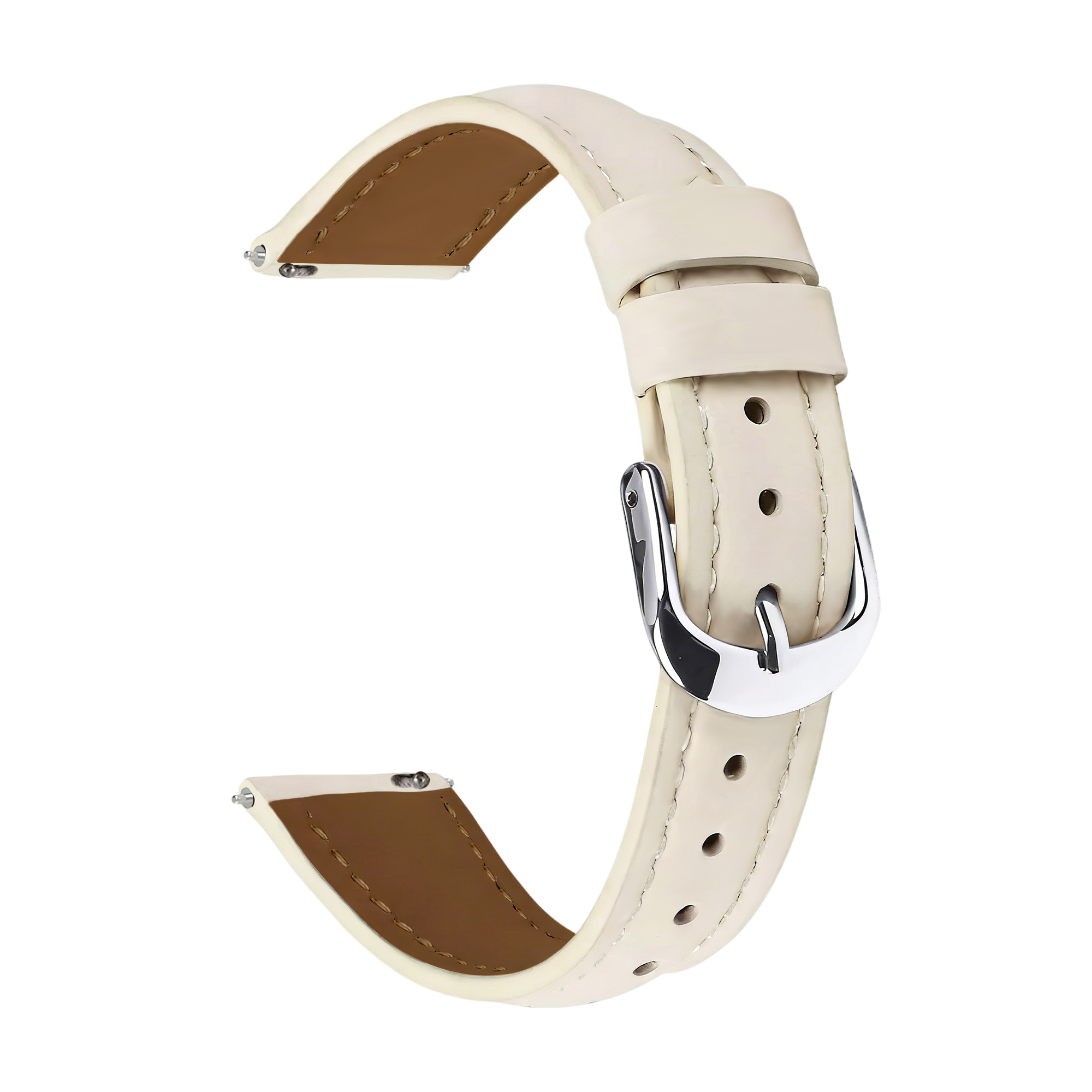 Samsung Galaxy Watch 3 41mm Slimfit Lederarmband (Hellbeige)