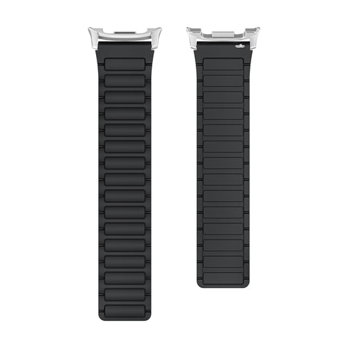 Samsung Galaxy Watch 8 - 44mm Magnetisches Silikonarmband (Schwarz)