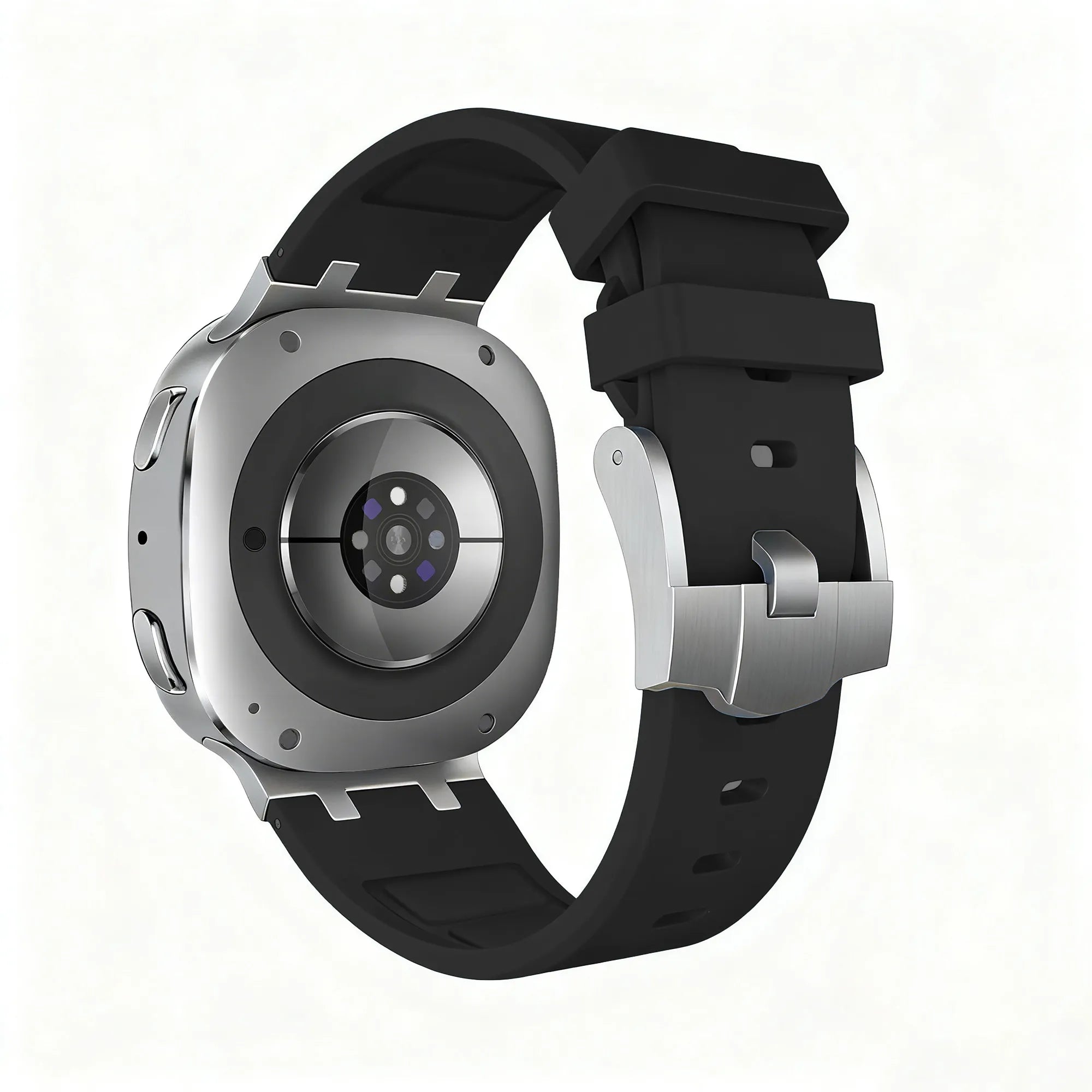 Bandz Samsung Galaxy Watch 8 - 40mm Silicone Strap 'Luxe Liquid' (Black)
