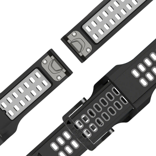 Bandz Garmin Fenix 8 - 47mm Schnalle Sportarmband (Schwarz/Grau)