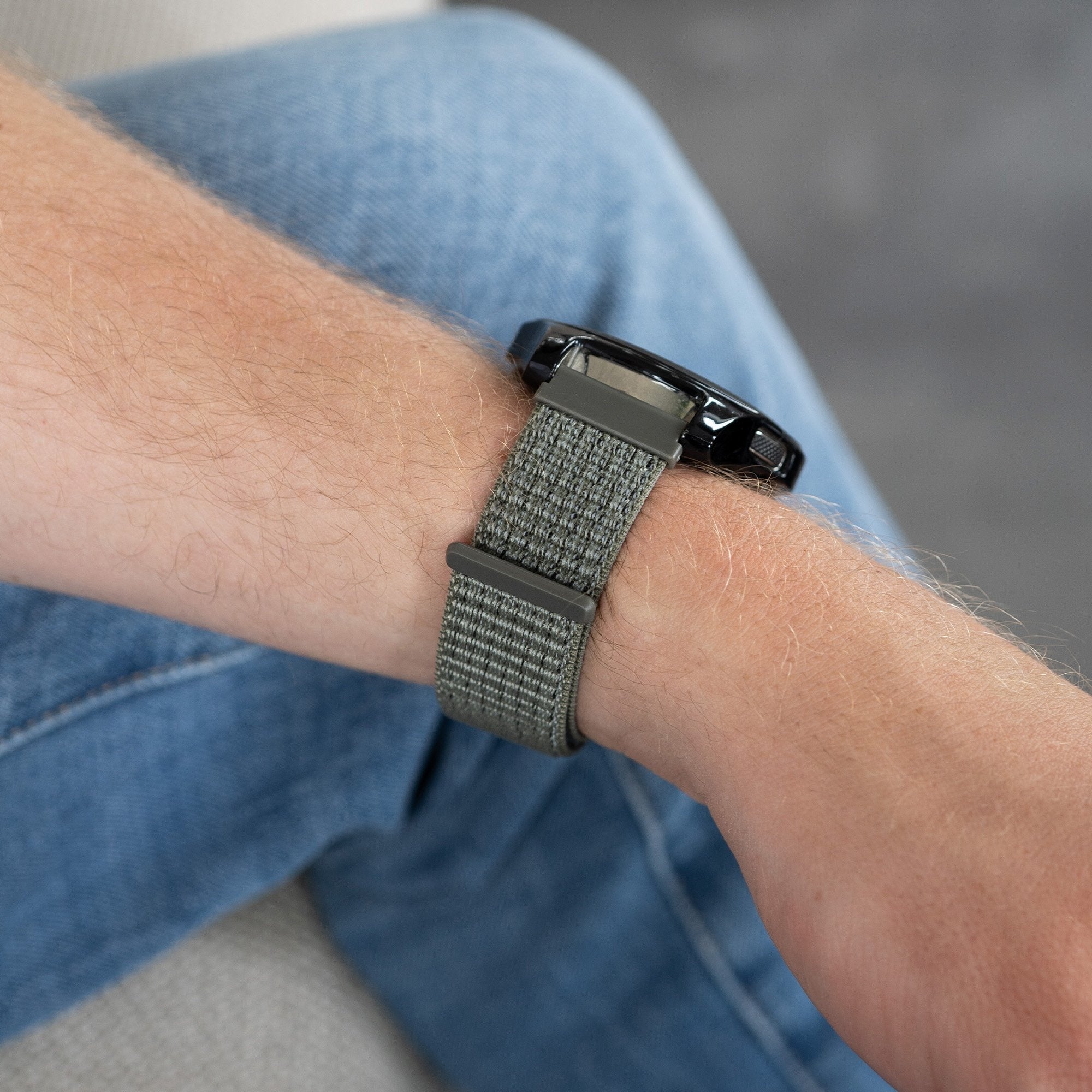 Suunto Run Nylonarmband (grau-grün)