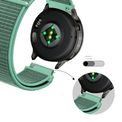 Bandz Garmin Forerunner 255 Nylon Loop Strap (Mint)