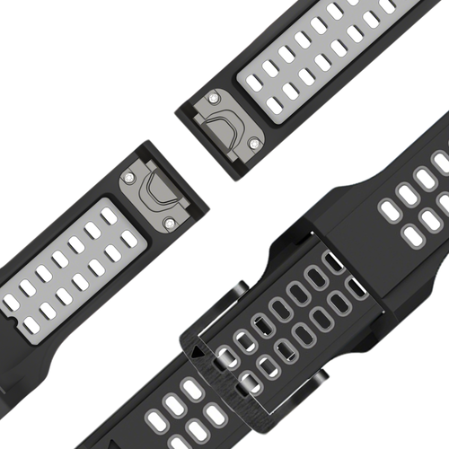 Bandz Garmin Instinct E - 45mm Schnalle Sportarmband (Schwarz/Grau)
