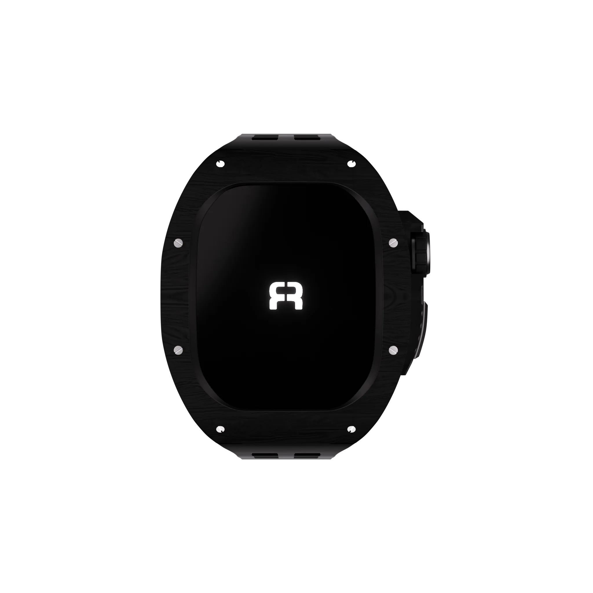 Reqior Apple Watch 45mm Polymer Hülle mit integriertem Gummi-Armband (Ruß)
