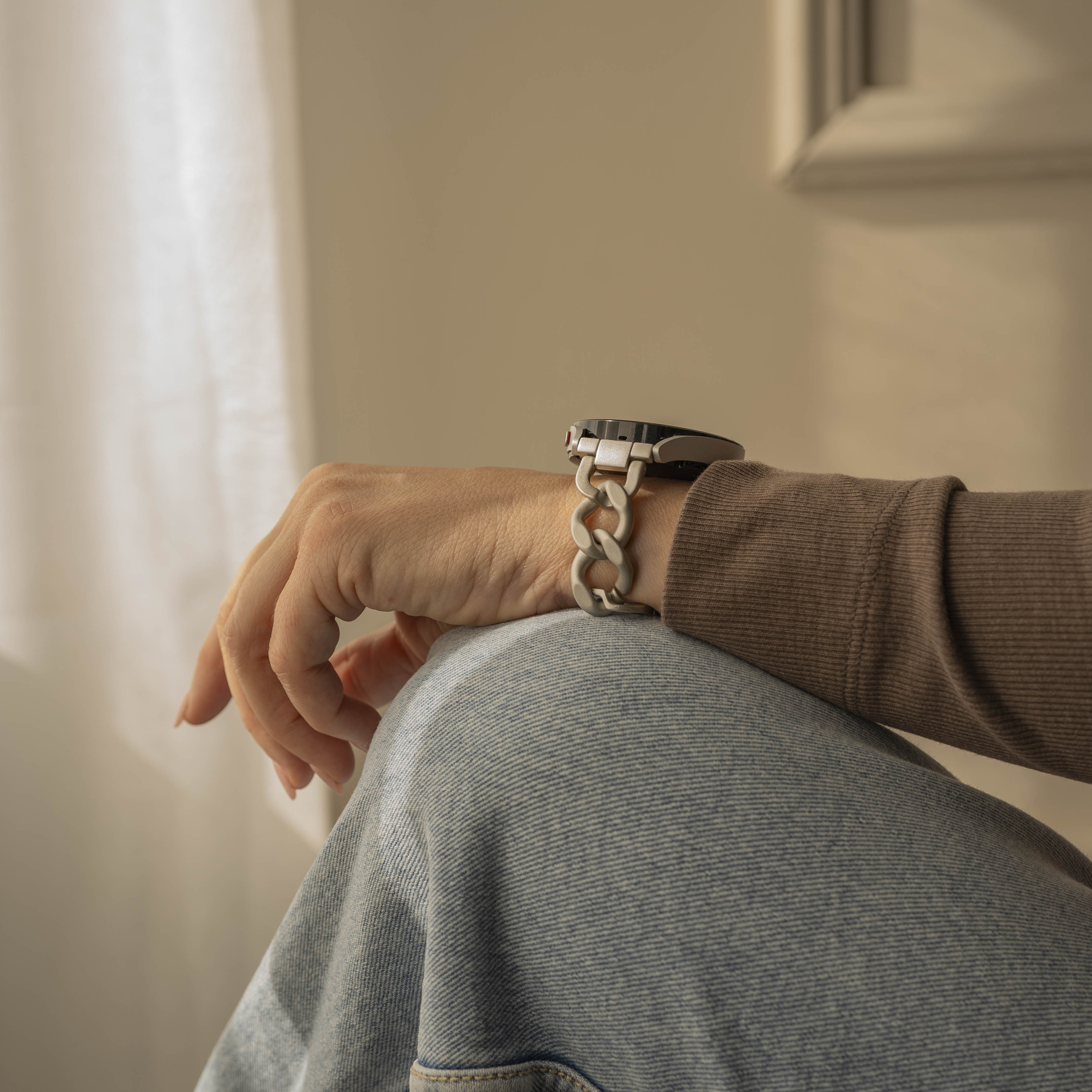 Samsung Galaxy Watch 3 41mm Steel Chain Strap (Starlight)