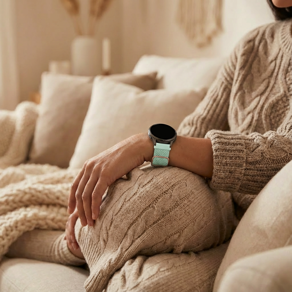 Bandz Garmin Venu 3s Verstellbares Geflochtenes Armband (Türkis)