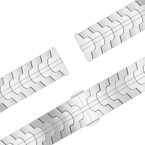 Bandz Garmin Vivoactive 4 Steel Strap 'Iron' (Silver)