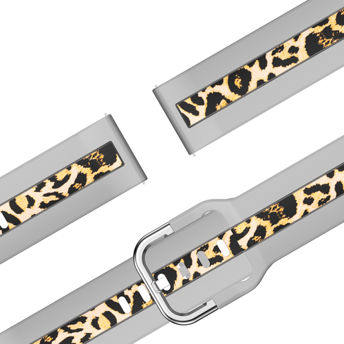 Bandz Gard Pro Health Smartwatch 3 - 41mm Dual Leopard Strap (Light Grey)