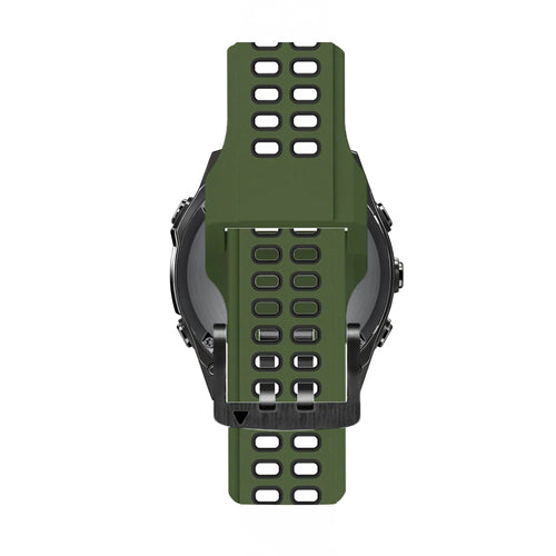 Bandz Garmin Instinct Buckled Sport Strap (Green/Black)