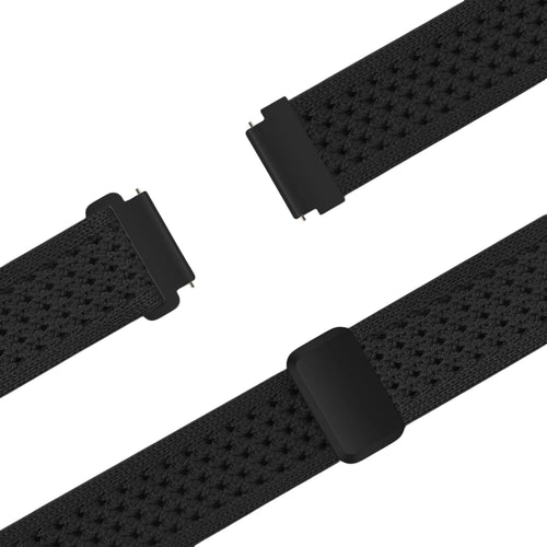 Bandz Oppo Watch X2 Mini Vintage Nylonarmband (Schwarz)