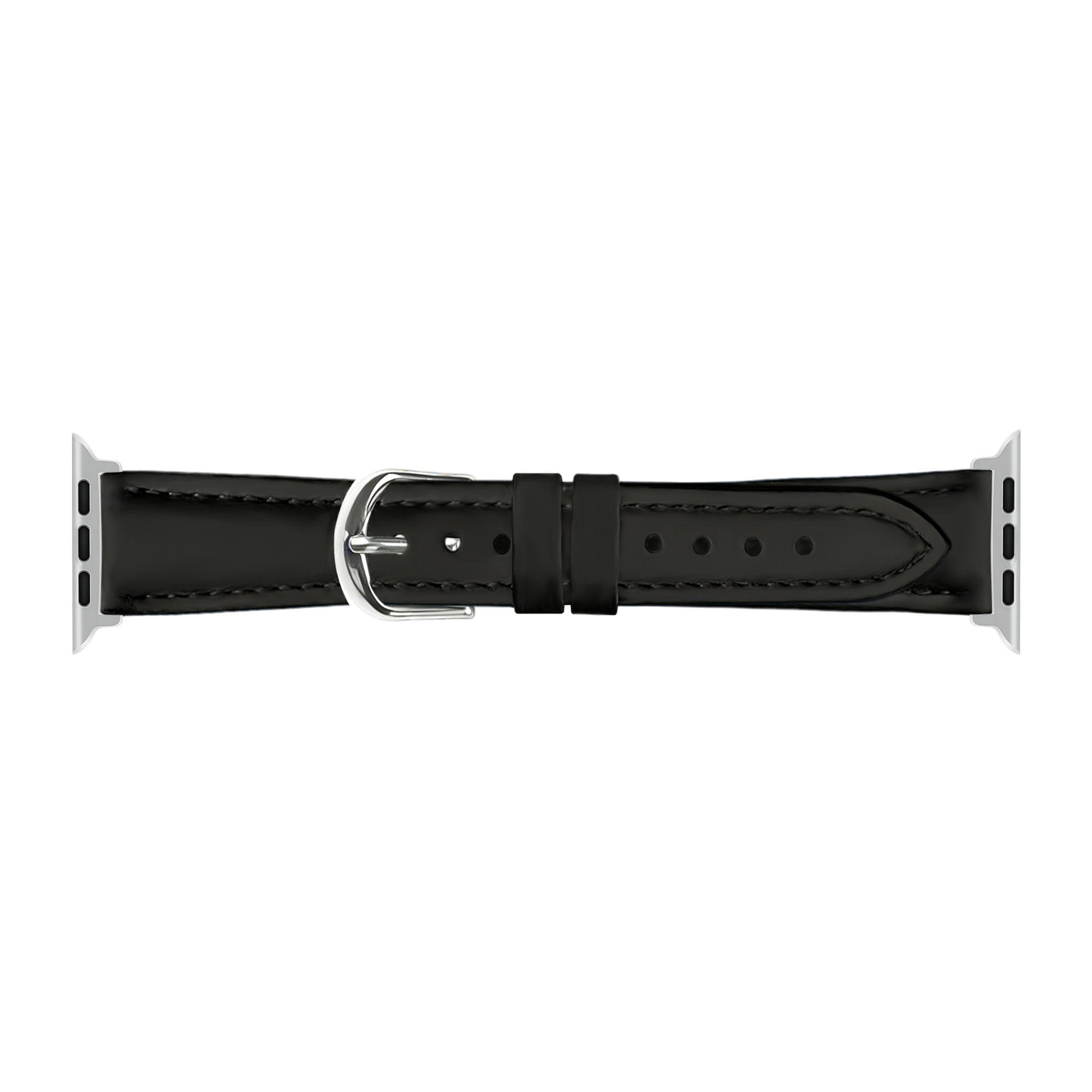 Apple Watch Slimfit Lederarmband (Schwarz)