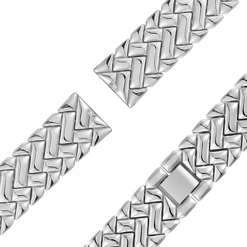 Bandz Oppo Watch X2 Mini Metal Strap 'V-Type' (Silver)