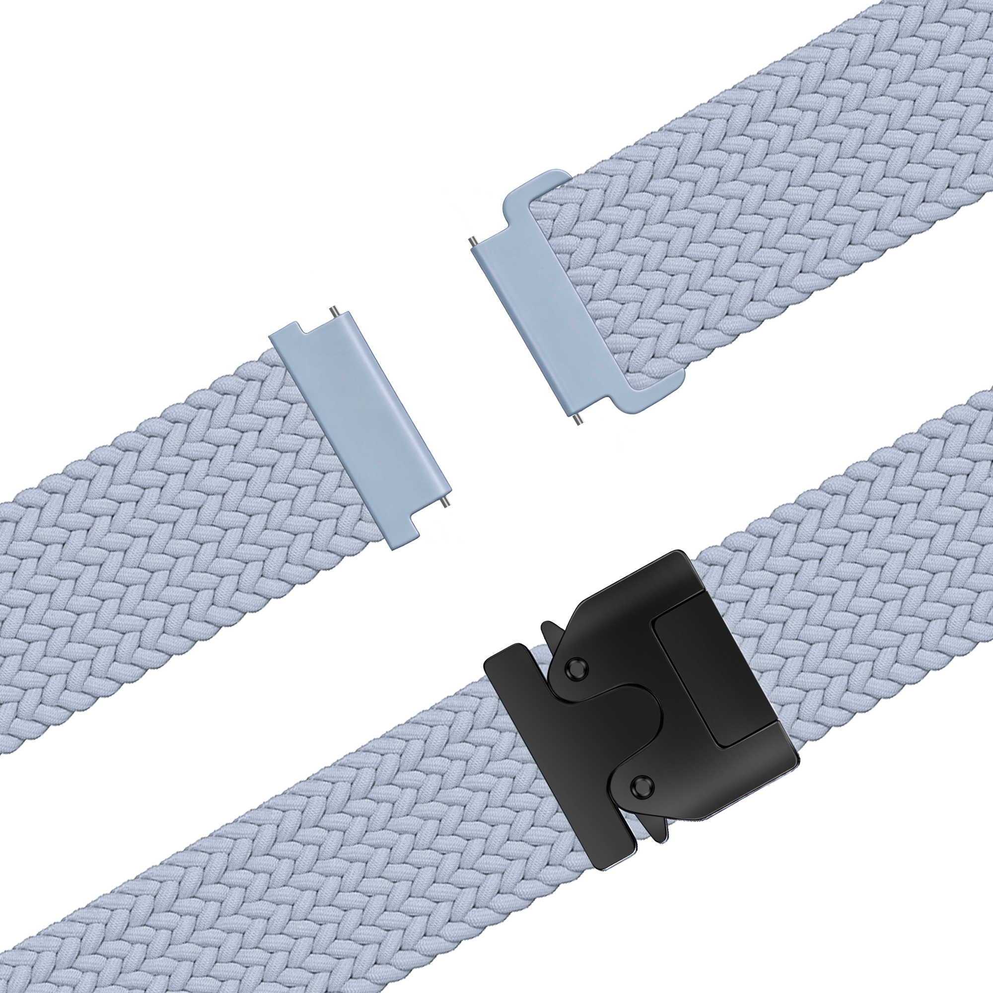 Bandz Garmin Vivoactive 3 Geflochtenes Armband 'Parachute' (Hellblau)