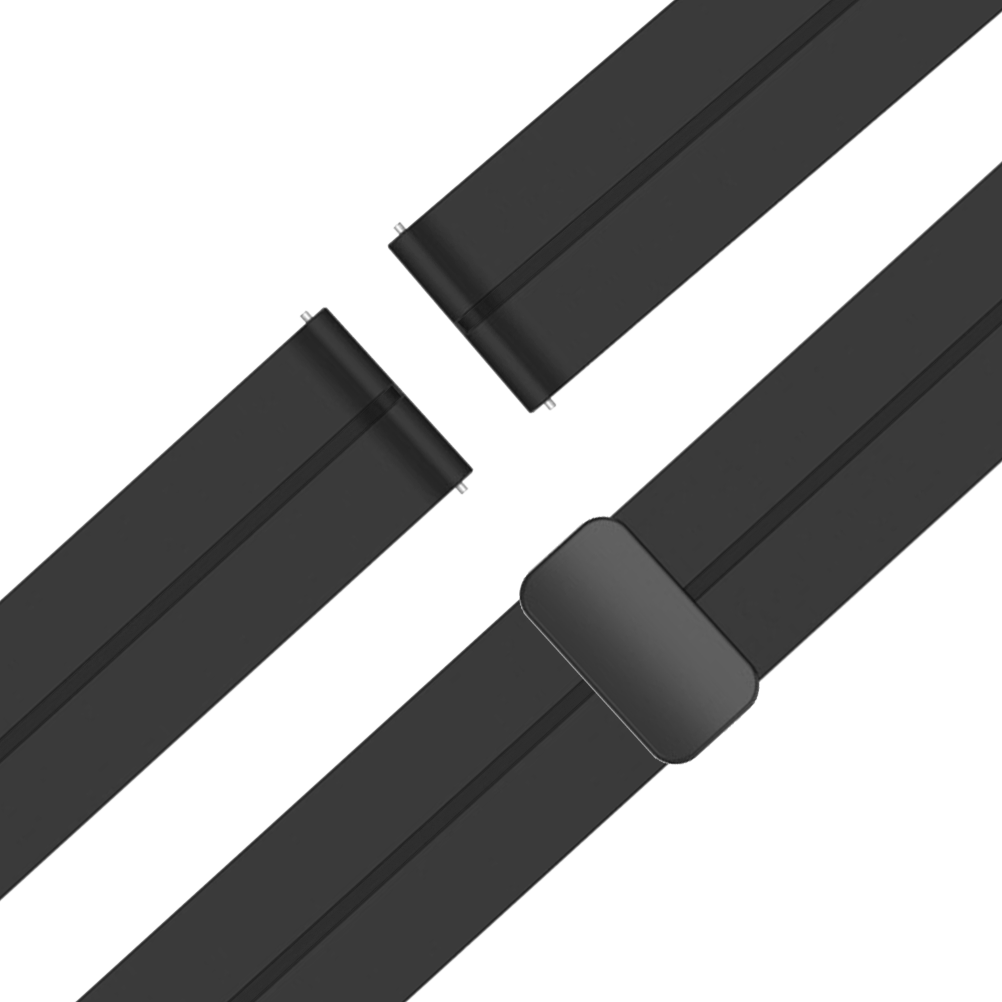 Bandz Garmin Venu 4 - 45mm Silikonarmband mit D-Schnalle (Schwarz)