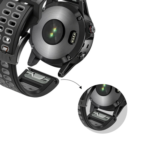 Bandz Garmin D2 Mach 1 Pro Schnalle Duo Sportarmband (Schwarz/Grau)