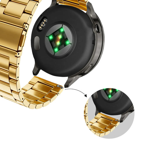 Bandz Garmin Forerunner 265s Stahlarmband 'Classic' (Gold)