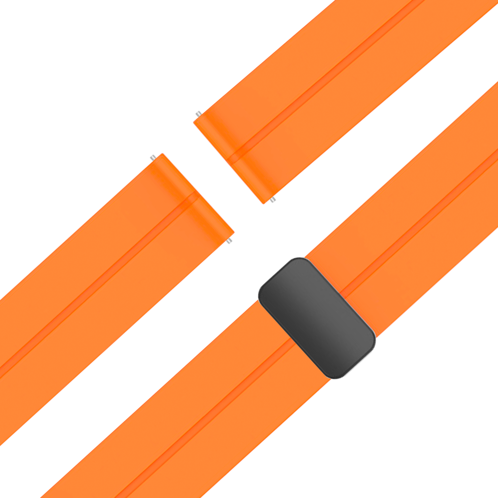 Bandz Garmin Forerunner 570 - 47mm Silikonarmband mit D-Schnalle (Orange)
